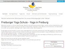 Tablet Screenshot of freiburger-yogaschule.de